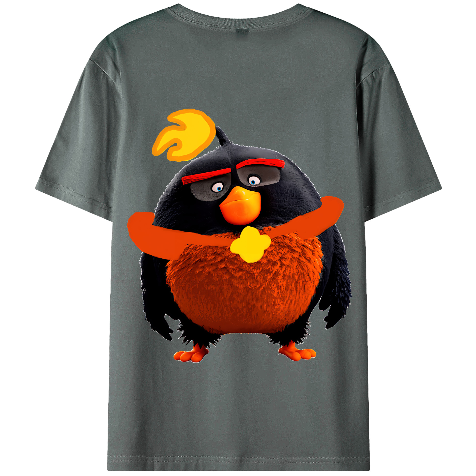 （画像用） Angry Birds アングリーバード 綿100％半袖Tシャツ（背面プリント）